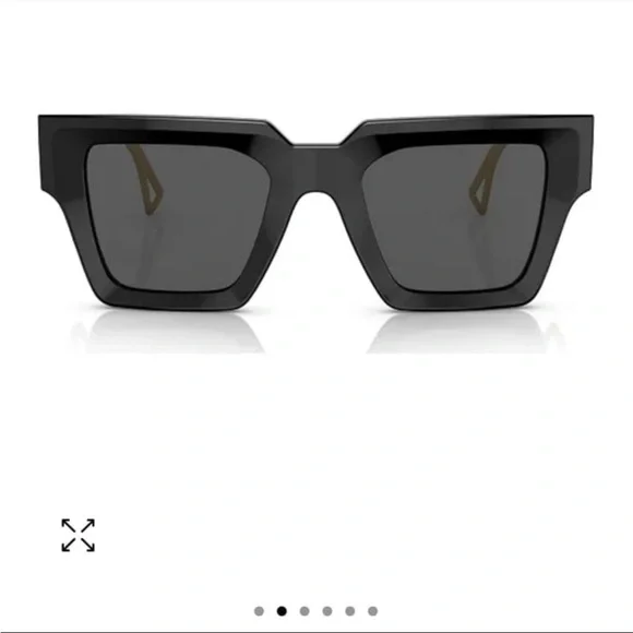 Versace Black and Gold Women's Low Bridge Fit Sunglasses, VE4431F50-X - Picture 4 of 10